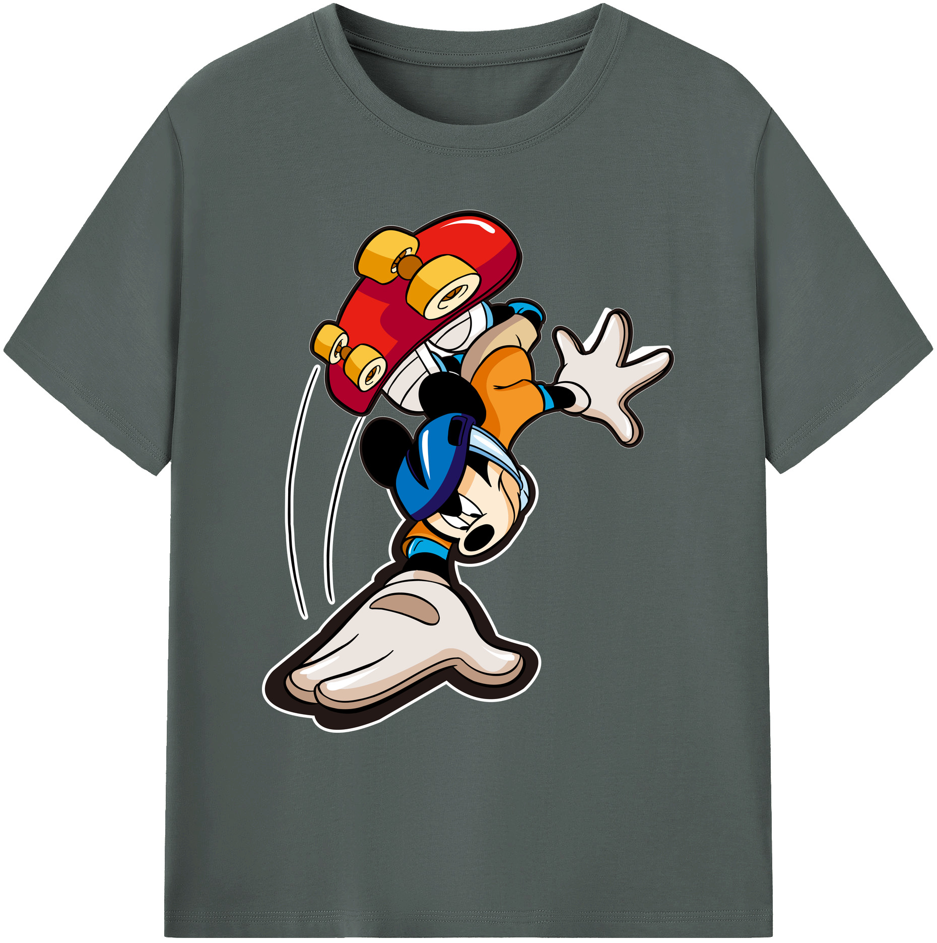 ミッキーマウス Mickey Mouse 綿100％ メンズ半袖Tシャツ｜肌触りやわらか＆通気性